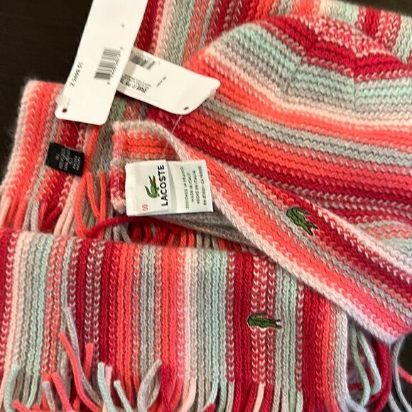 NWT Lacoste Hat & Scarf set. - Picture 4 of 5